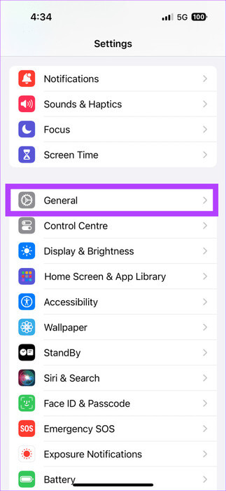 Open-the-Settings-app-on-your-iPhone-and-tap-on-General-472x1024-3 أفضل 7 إصلاحات لعدم عمل وضع التركيز على أجهزة iPhone وiPad وMac