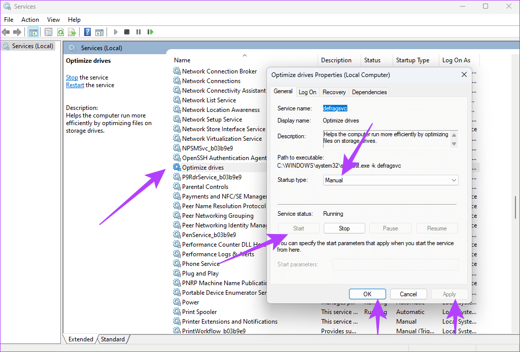 Optimize-drive-service أفضل 5 إصلاحات لعدم عمل أداة إلغاء تجزئة Windows