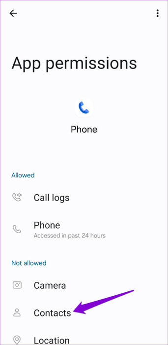 Phone-App-Permissions-on-Android-1-500x1024-1 أفضل 6 إصلاحات لعدم إظهار أسماء جهات الاتصال للمكالمات الواردة على Android