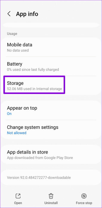 Phone-App-Storage-1-500x1024-1 أفضل 6 إصلاحات لعدم إظهار أسماء جهات الاتصال للمكالمات الواردة على Android