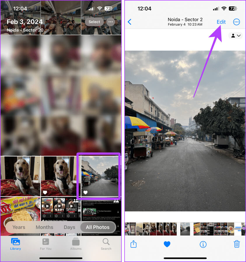 Photos-App-iPhone-2 10 طرق لتدوير الصورة بسرعة على الهاتف المحمول والكمبيوتر
