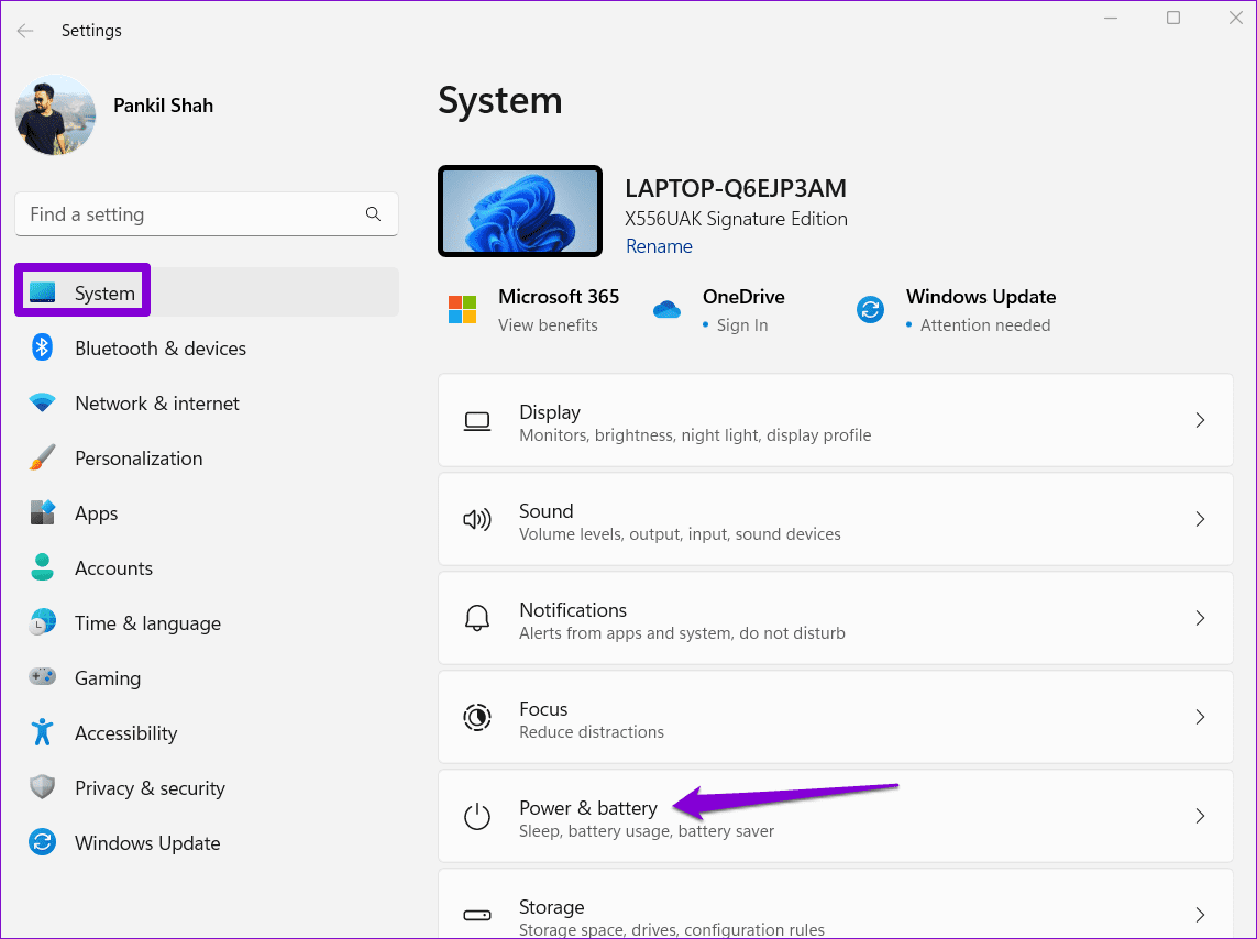 Power-Battery-Settings-on-Windows-1 أفضل 6 إصلاحات لعدم عمل إشعارات Google Drive على الهاتف المحمول وسطح المكتب