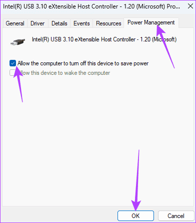 Power-management-value أفضل 8 إصلاحات لعدم عمل النقر بزر الماوس الأيمن على Windows