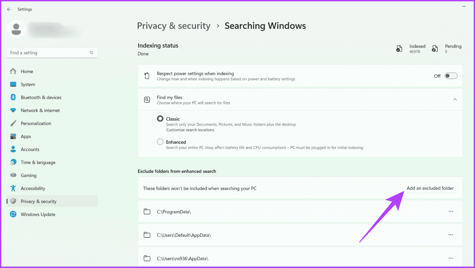 Press-Add-an-excluded-folder-1536x868-1 كيفية إخفاء الملفات والمجلدات في Windows 11