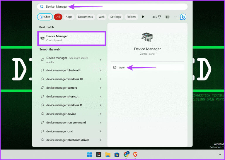 Press-Windows-S-type-Device-Manager-and-click-Open-to-launch-the-app-768x547-1 كيفية إصلاح DaVinci Resolve "وضع معالجة GPU غير المدعوم" على Windows في عام 2023