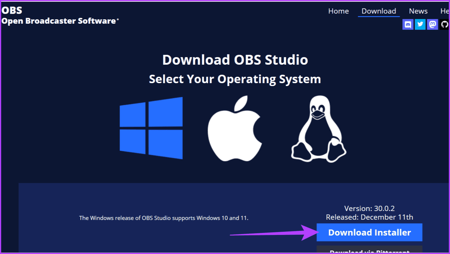 Press-the-Download-Installer-button-1536x868-1 3 طرق لتسجيل الصوت على Windows 11