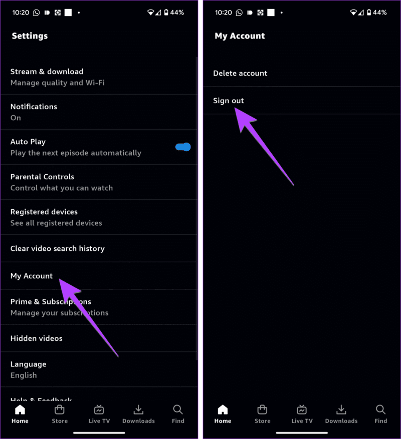 Prime-video-mobile-app-log-out-1401x1536-1 كيفية تغيير حساب Prime Video على Firestick والتلفزيون والهاتف المحمول