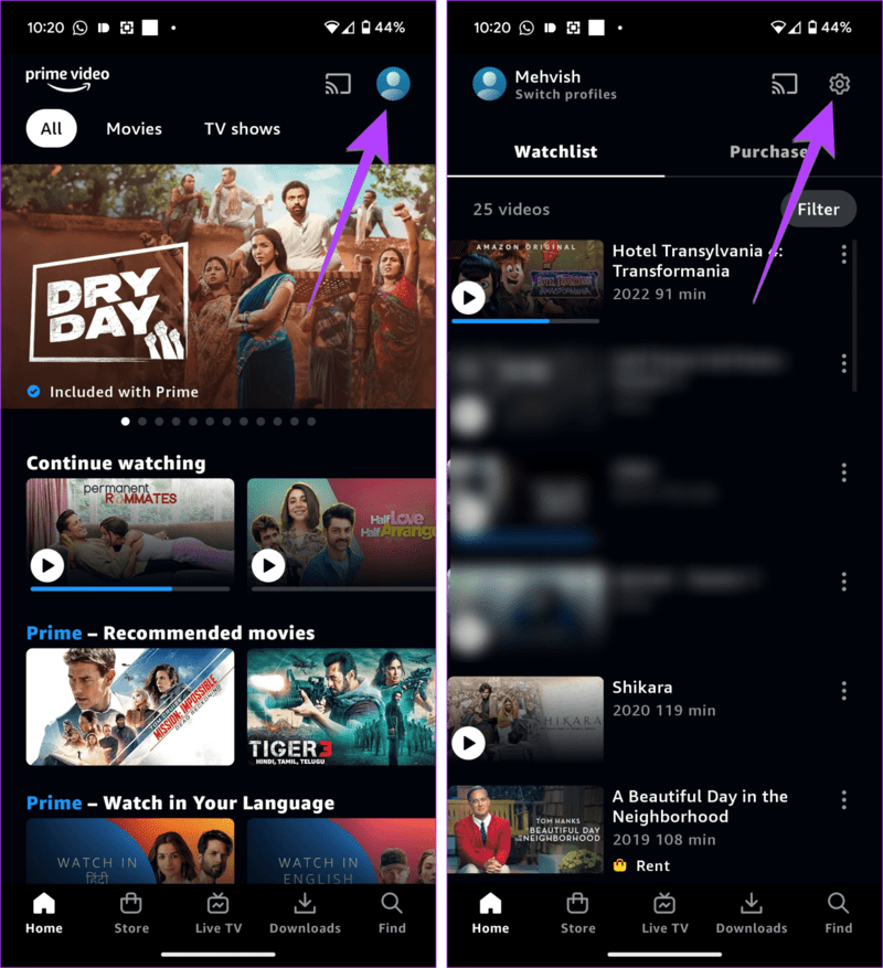 Prime-video-mobile-app-settings-1401x1536-1 كيفية تغيير حساب Prime Video على Firestick والتلفزيون والهاتف المحمول