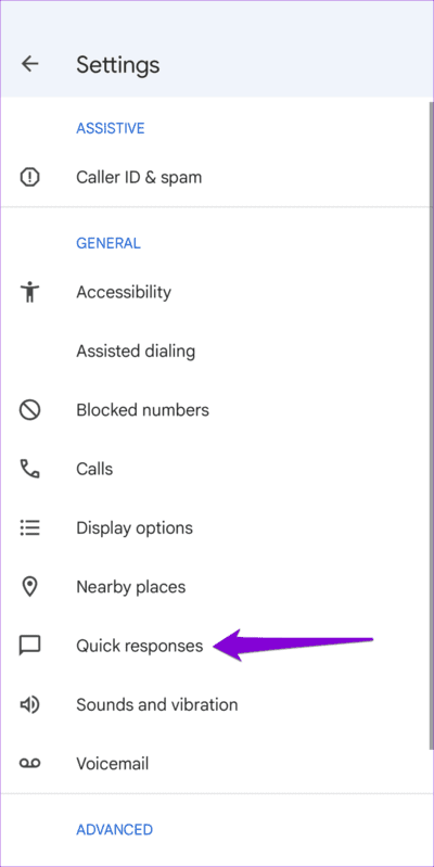 Quick-Responses-on-Google-Phone-App-768x1535-1 كيفية تغيير واستخدام رسائل رفض المكالمات على Android