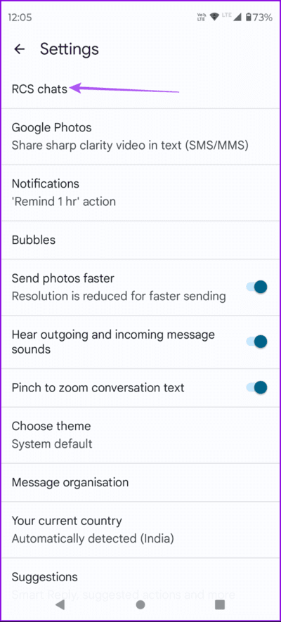 RCS-chats-settings-google-messages-694x1536-1 أفضل 6 إصلاحات لعدم عمل إيصالات القراءة في تطبيق رسائل Google