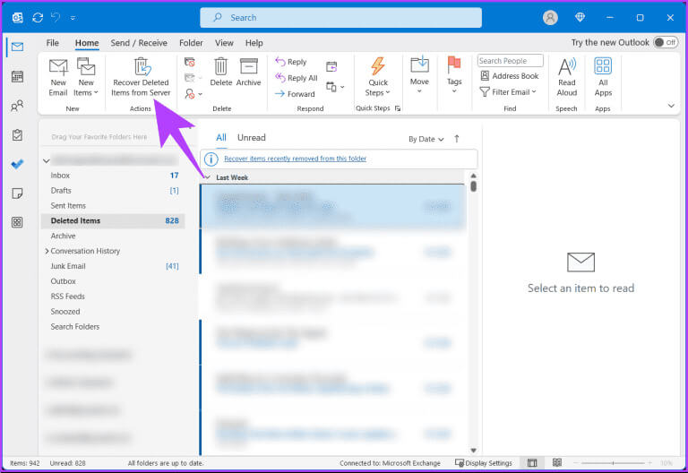 كيفية استرداد عنصر أو مجلد محذوف في Outlook - %categories
