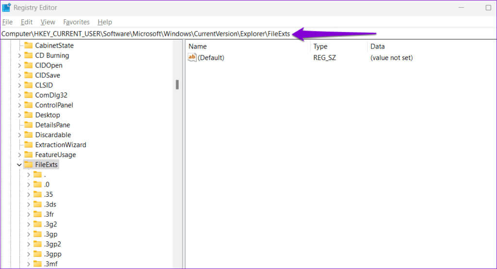 Registry-Editor-Window-14-1024x555-1 كيفية إضافة أو إزالة البرامج من قائمة "فتح باستخدام" في Windows