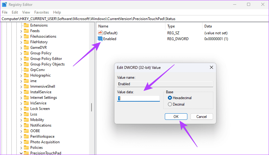Registry-value-data-edit أفضل 8 إصلاحات لعدم عمل النقر بزر الماوس الأيمن على Windows