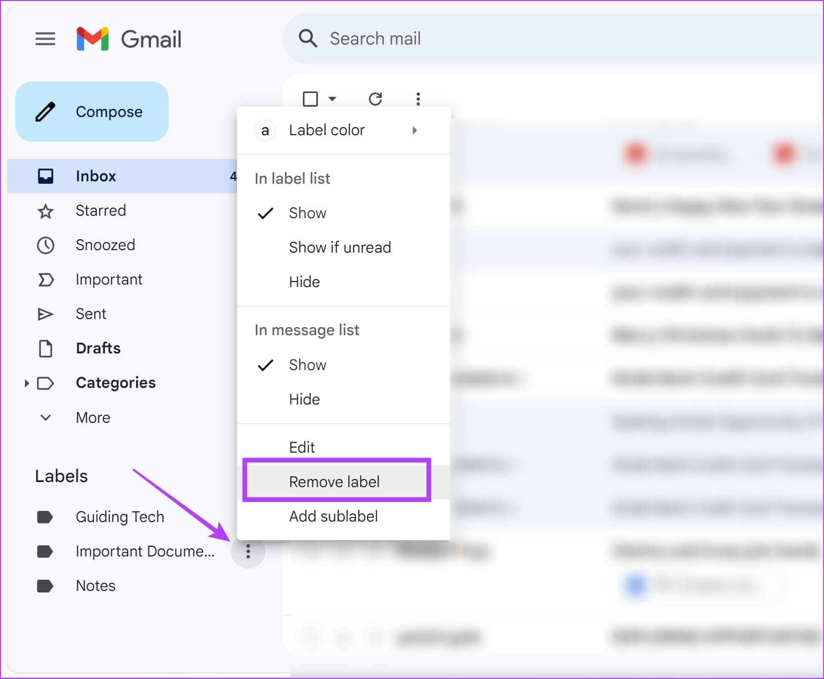 كيفية حذف المجلدات أو التسميات في Gmail - %categories