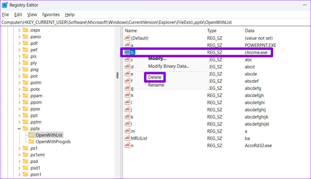 Remove-Program-From-Open-With-Menu-on-Windows-1024x589-1 كيفية إضافة أو إزالة البرامج من قائمة "فتح باستخدام" في Windows
