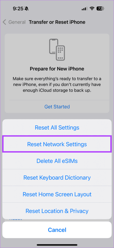 Reset-Network-Settings-6-709x1536-1 لماذا لا يمكنني إلغاء إرسال الرسائل أو تحريرها على iMessage
