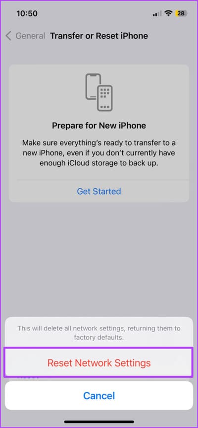Reset-Network-Settings-on-iPhone-2-1-713x1536-1 لماذا أتلقى نفس الرسائل النصية على جهازَي iPhone مختلفين؟