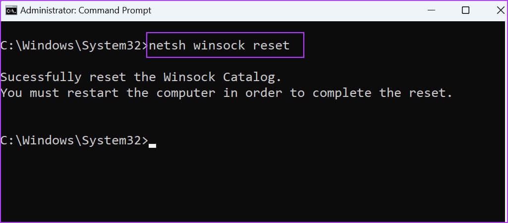Reset-winsock أفضل 9 إصلاحات لخطأ "هناك خطأ ما في الخادم الوكيل" في Chrome
