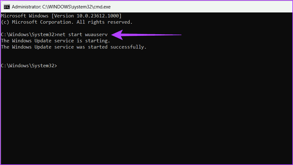 Restart-the-Windows-Update-service 8 طرق لإصلاح خطأ التثبيت 0x80070103 على Windows 11