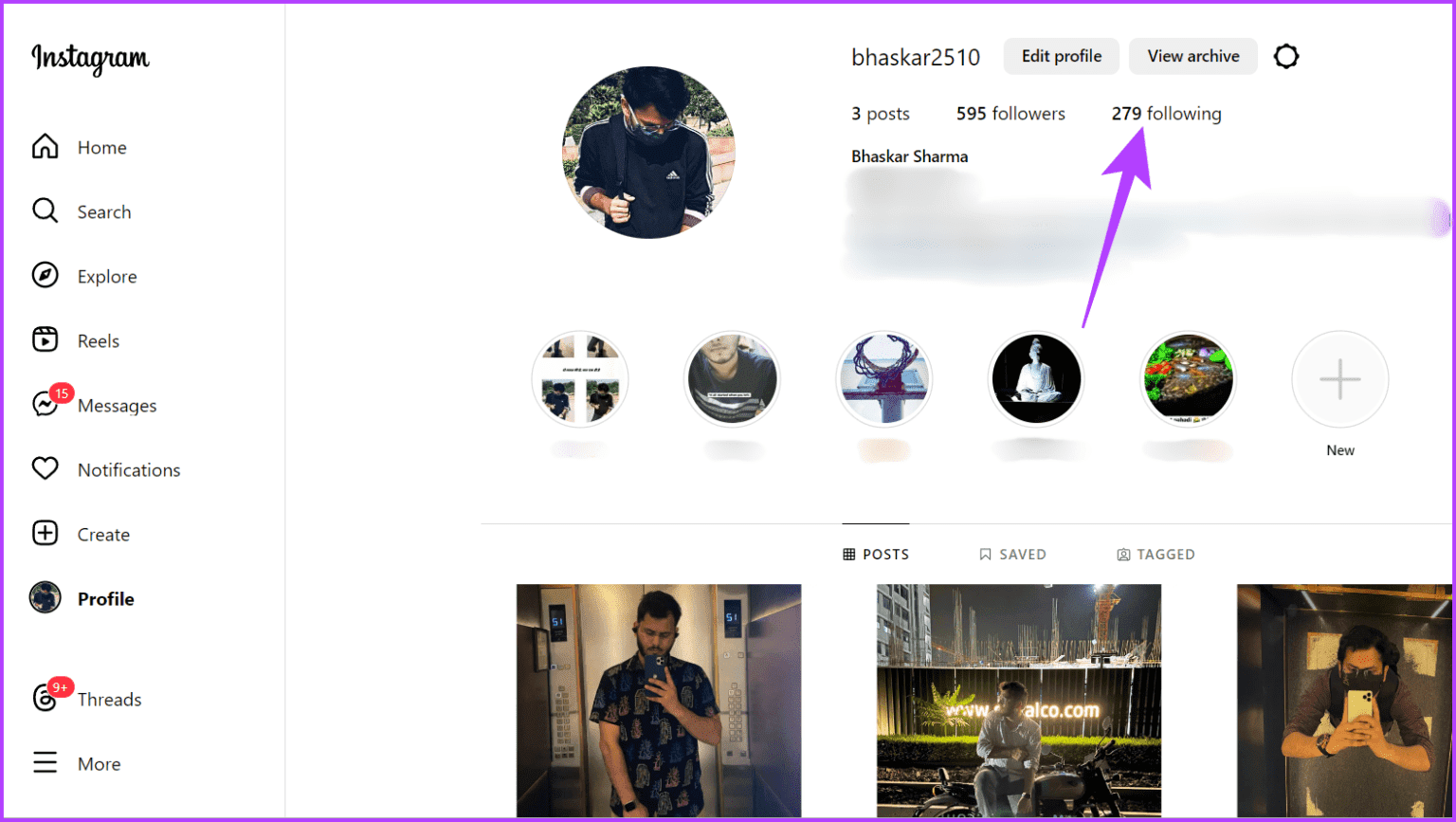Return-to-the-profile-section-and-click-on-the-following-list-1536x867-1 3 طرق لمعرفة من توقف عن متابعتك على Instagram (مع/بدون تطبيق)