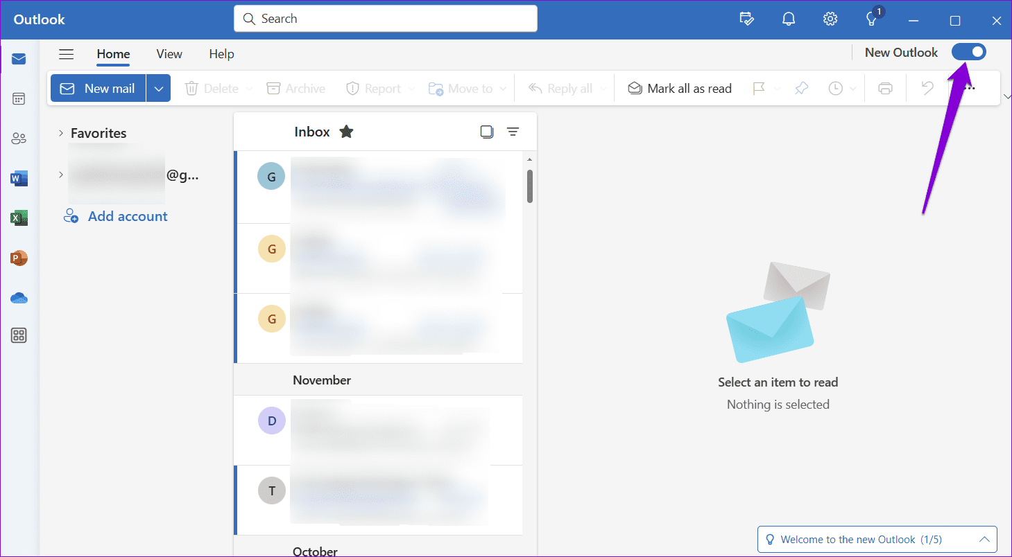 Revert-to-Old-Outlook-on-Windows-Using-the-Toggle-1 أفضل 4 طرق لتغيير Outlook الجديد إلى Outlook القديم (العرض الكلاسيكي) على Windows وMac