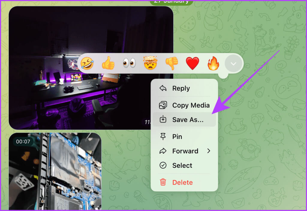 Right-click-drop-down-menu-1024x703-1 كيفية العثور على الملفات التي تم تنزيلها في Telegram على أجهزة Android وiPhone وMac