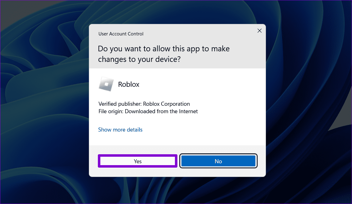 Run-Roblox-Installer-as-Admin-UAC-on-Windows أفضل 6 إصلاحات لعدم عمل أداة تثبيت Roblox على Windows