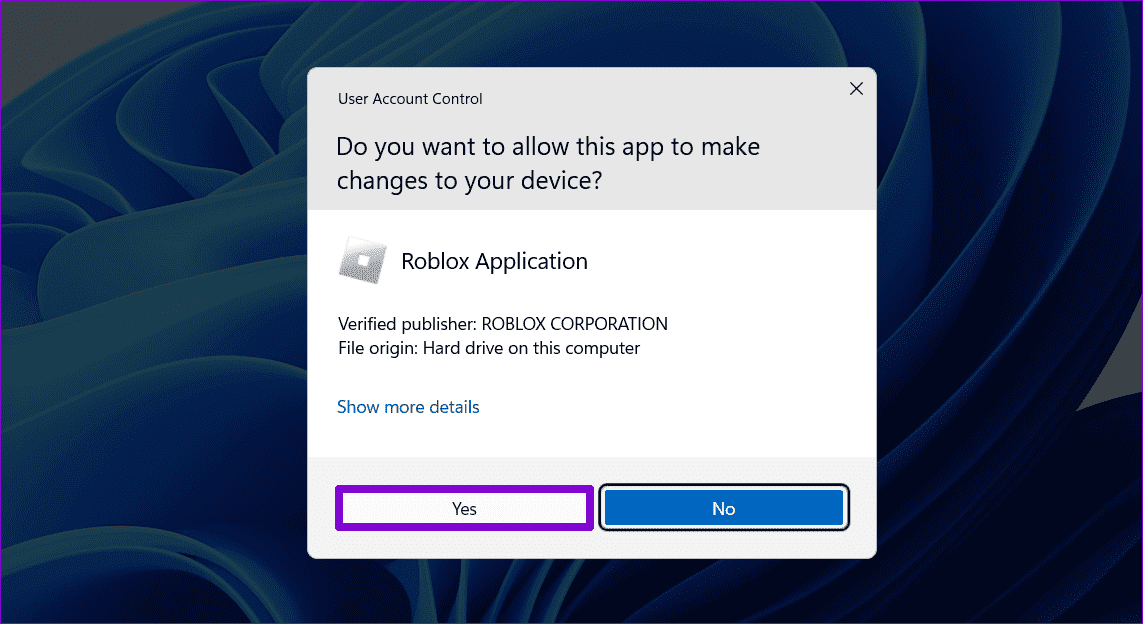 Run-Roblox-Player-as-Admin-UAC-on-Windows أفضل 6 إصلاحات لعدم عمل أداة تثبيت Roblox على Windows
