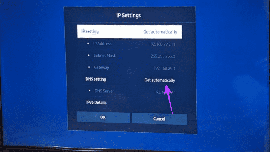 Samsung-TV-DNS-Change 13 طريقة لإصلاح عدم عمل تطبيق Apple TV على Samsung TV