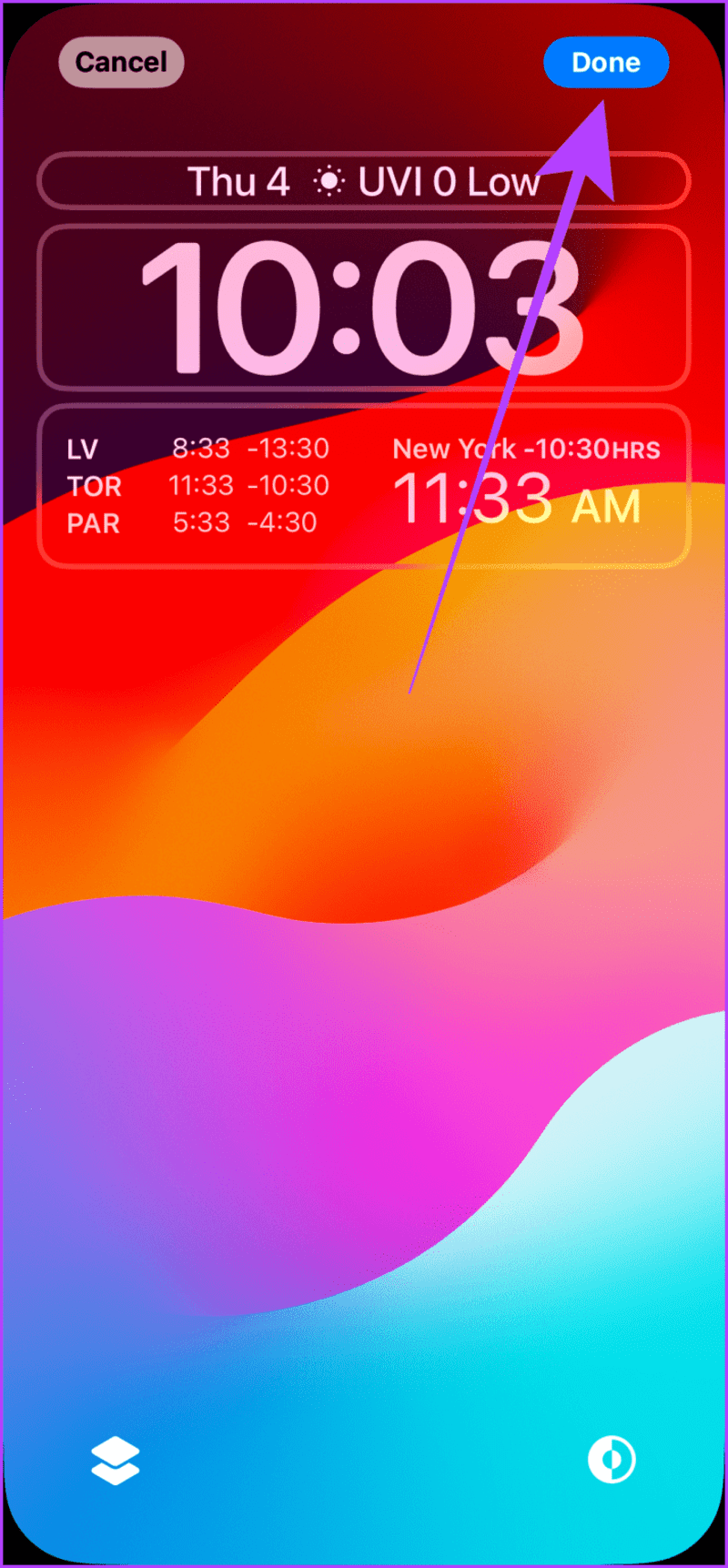 Save-Clocks-on-iPhone-Lock-Screen-713x1536-1 4 طرق لإضافة وتخصيص الساعة على شاشة قفل iPhone