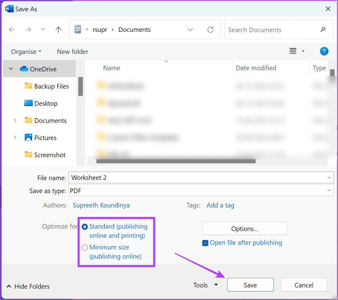 Save-PDF كيفية حفظ مستند Word كملف PDF على Windows وMac