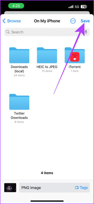 Save-Photo-to-Files-on-iPhone كيفية العثور على الملفات التي تم تنزيلها في Telegram على أجهزة Android وiPhone وMac