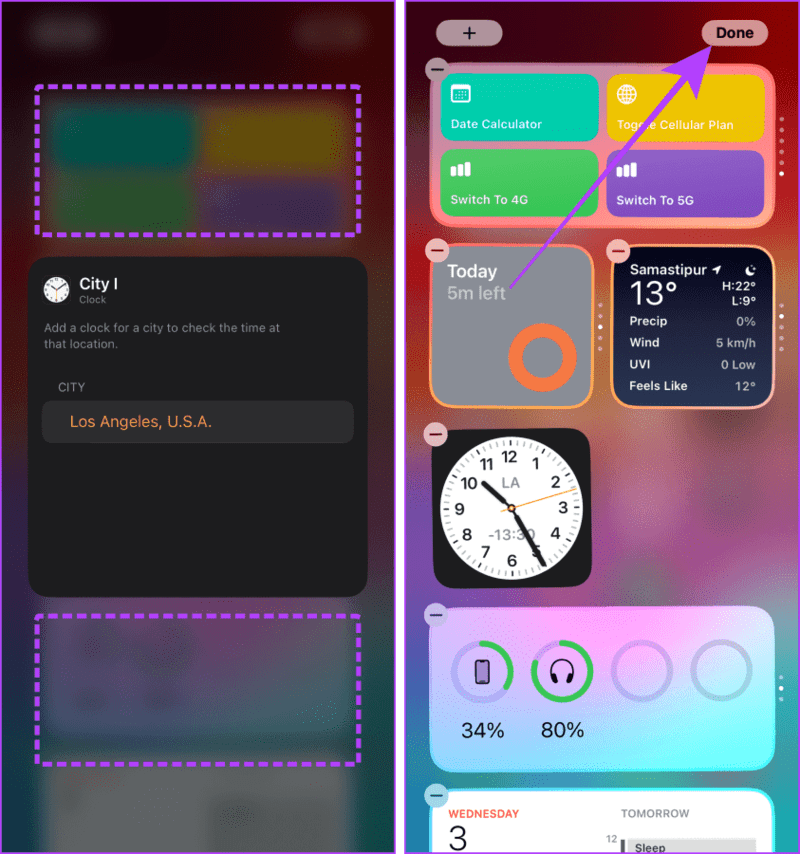 Save-Widget-in-the-Todays-View 4 طرق لإضافة وتخصيص الساعة على شاشة قفل iPhone