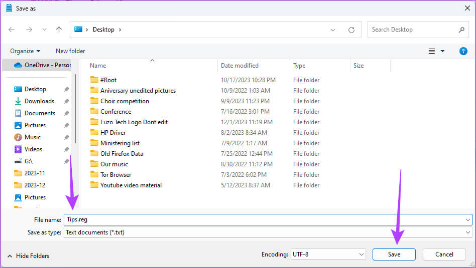 Saving-the-reg-file أفضل 5 طرق لتعطيل النصائح والاقتراحات على Windows 11