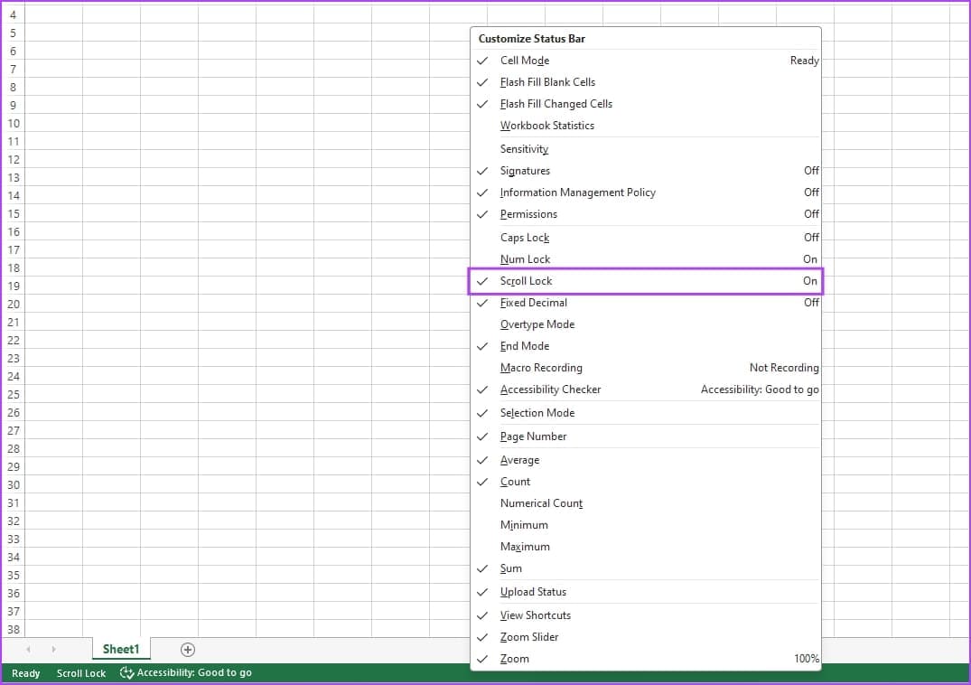 Scroll-Lock-Excel كيفية إيقاف تشغيل قفل التمرير في Excel على Windows وMac