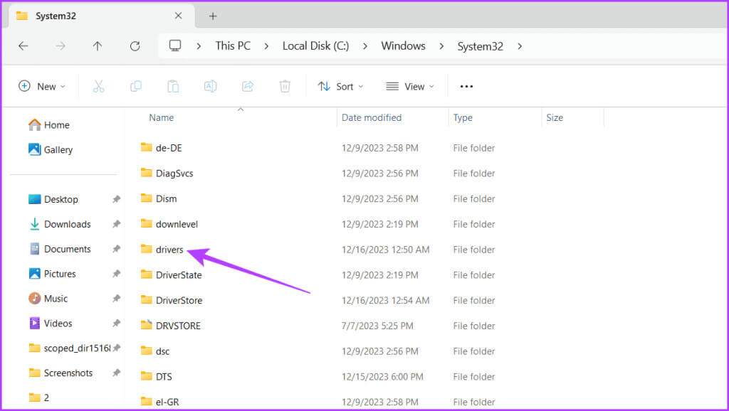 Search-for-the-drivers-folder-and-open-it-1024x578-1 كيفية تحديد موقع ملف المضيفين وتحريره على Windows