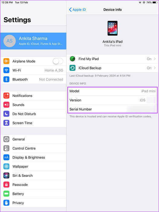 See-iPad-details كيفية العثور على طراز iPad الذي لديك