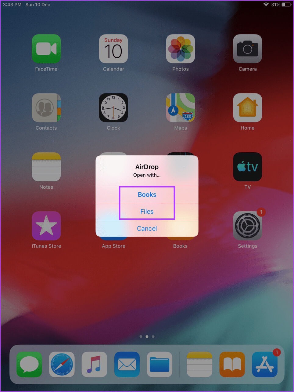 Select-AirDrop-file-location أين تذهب صور AirDrop على iPhone وiPad وMac