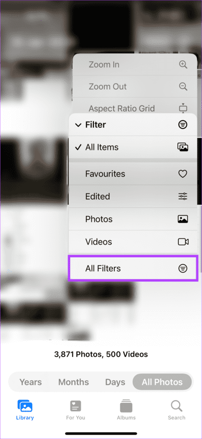Select-All-Filters كيفية إيقاف حفظ الصور من الرسائل إلى ألبوم كاميرا iPhone