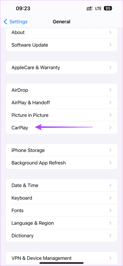 Select-CarPlay 6 طرق لإصلاح مشكلة عدم عمل YouTube Music على Apple CarPlay