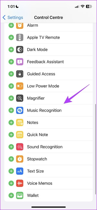 Select-Music-Recognition كيفية استخدام Shazam على Apple Watch