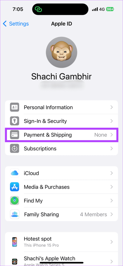 Select-Payments-Shipping-1 كيفية إزالة طريقة الدفع من Apple ID وماذا تفعل إذا لم تتمكن من ذلك