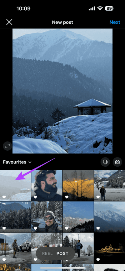 Select-Photos-Instagram-Carousal 8 طرق لإصلاح مشكلة عدم ظهور الموسيقى في منشور Instagram