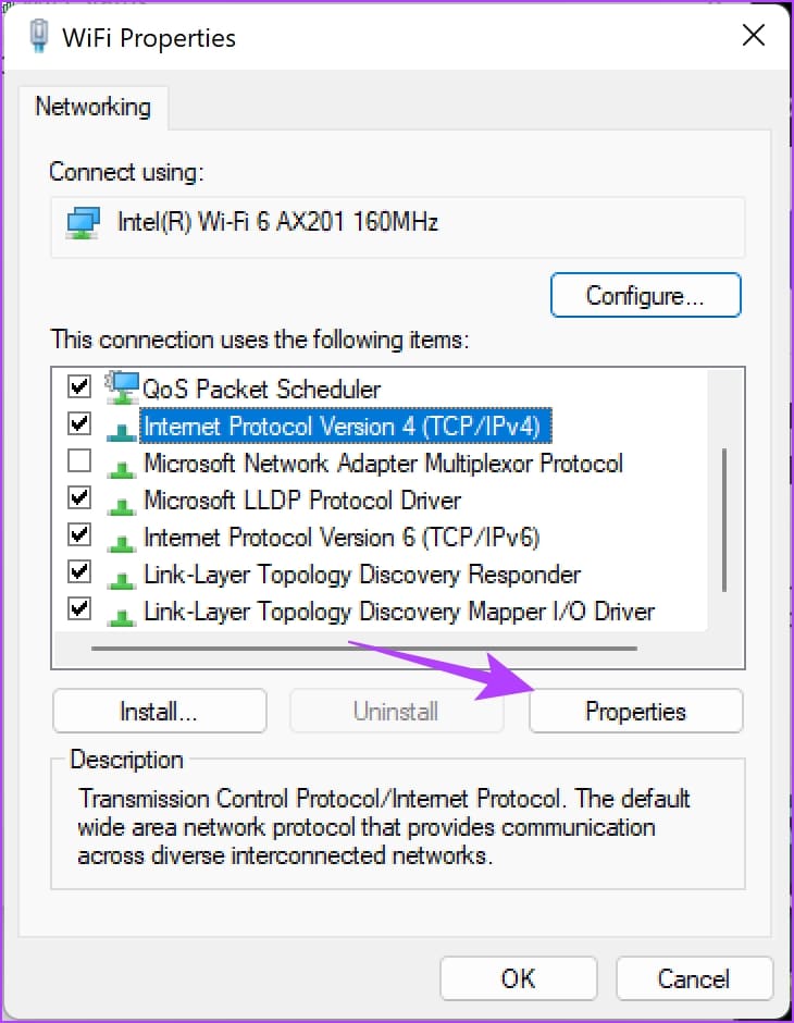 Select-Properties-1 كيفية التبديل إلى Google DNS على Windows وMac