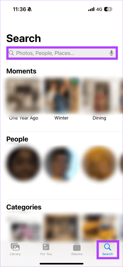 Select-Search كيفية عرض صور الكاميرا فقط على iPhone