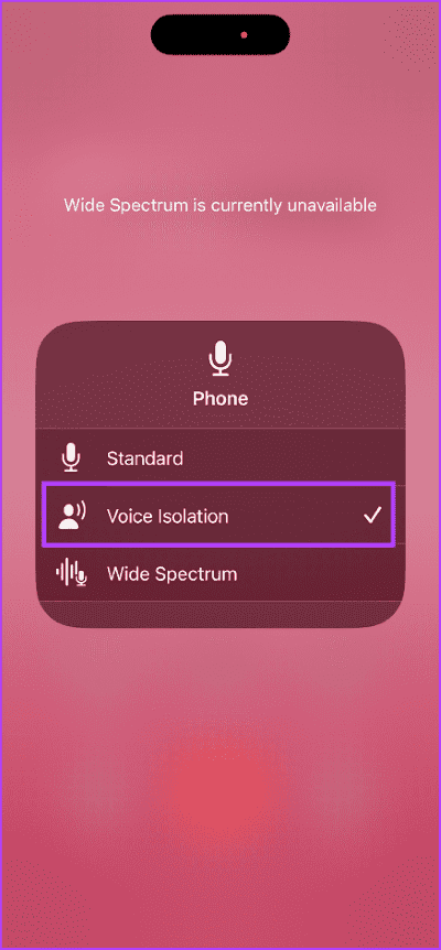 Select-Voice-Isolation كيفية تمكين واستخدام عزل الصوت على iPhone