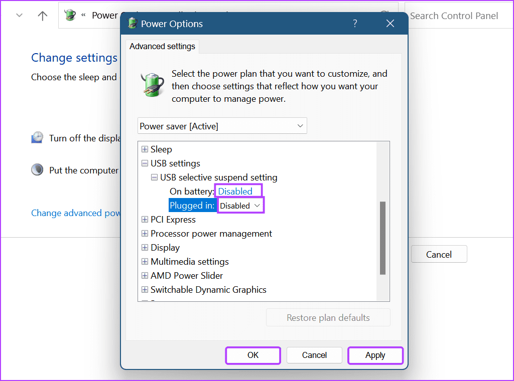 Select-disabled-1 كيفية تعطيل تعليق USB الانتقائي في Windows 11