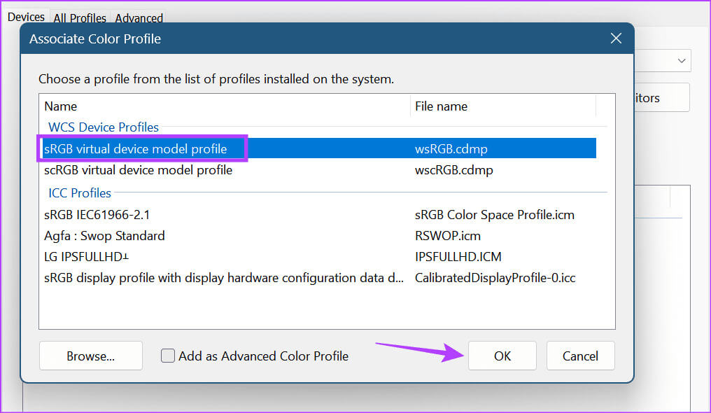Select-profile 9 طرق لإصلاح مشكلة اللون الأصفر على Windows 11