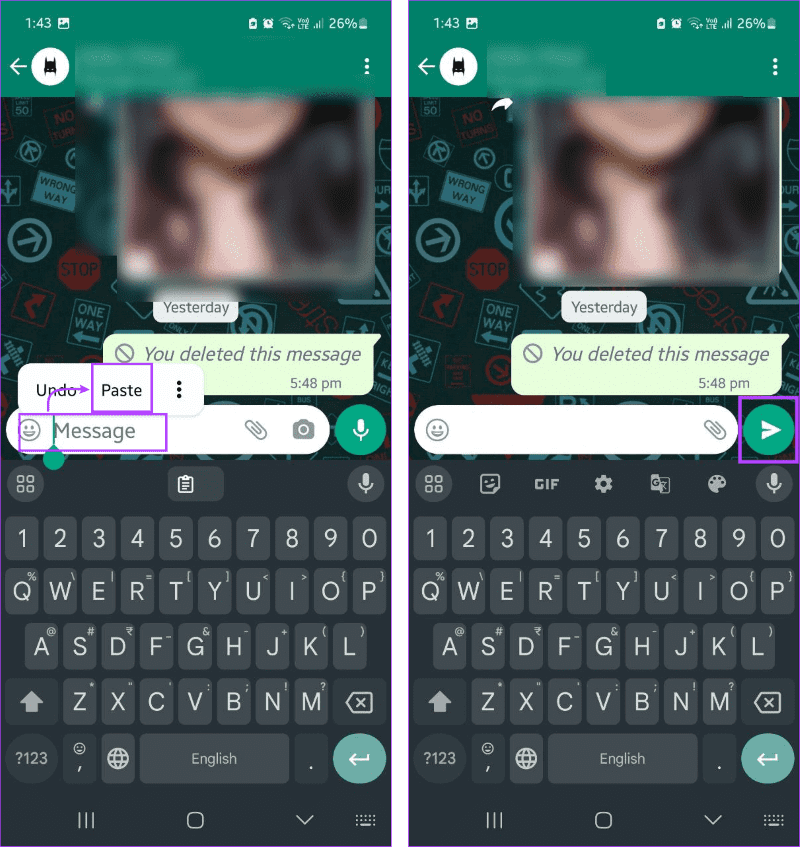 Send-blank-message كيفية إرسال رسالة فارغة على WhatsApp