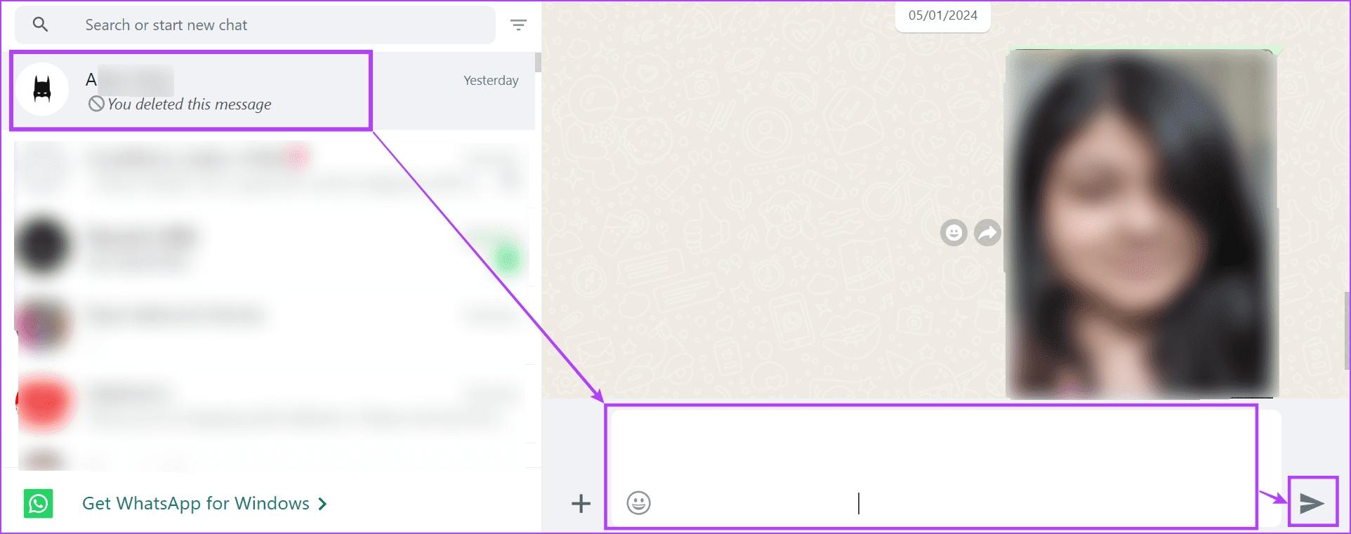 Send-blank-text كيفية إرسال رسالة فارغة على WhatsApp